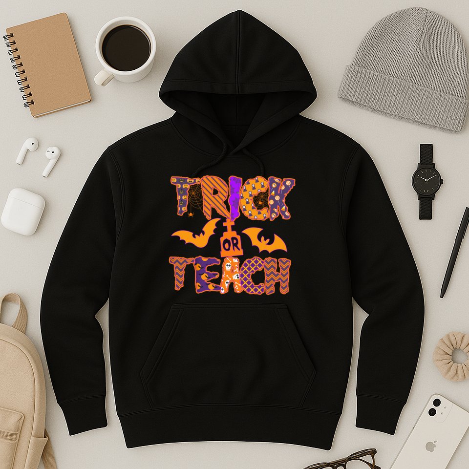Cute Trick Or Treat Halloween Patterns Hoodie