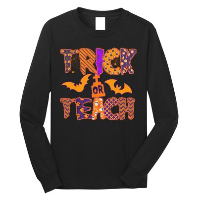 Cute Trick Or Treat Halloween Patterns Long Sleeve Shirt