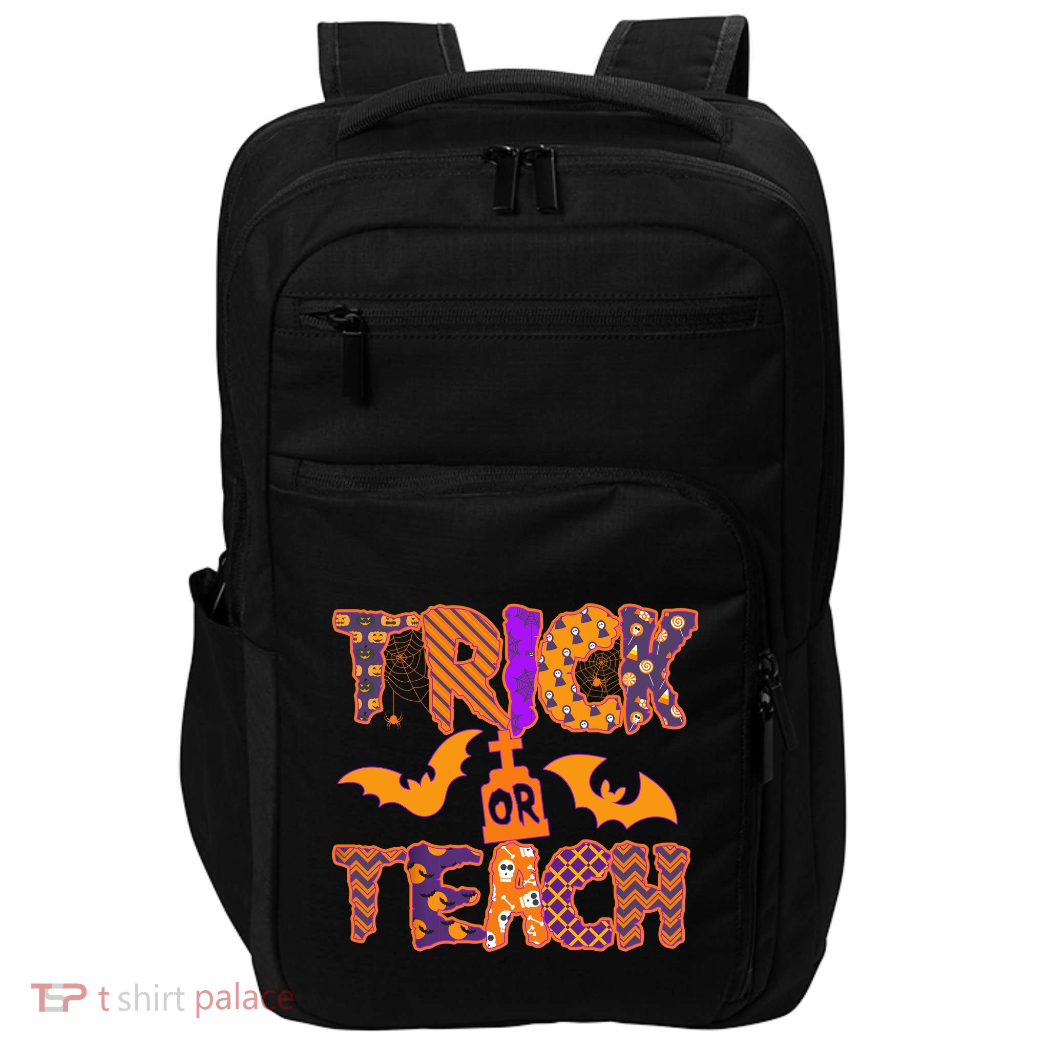 Cute Trick Or Treat Halloween Patterns Impact Tech Backpack
