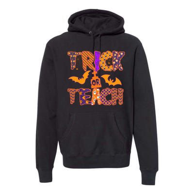 Cute Trick Or Treat Halloween Patterns Premium Hoodie