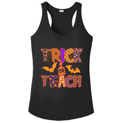Cute Trick Or Treat Halloween Patterns Ladies PosiCharge Competitor Racerback Tank