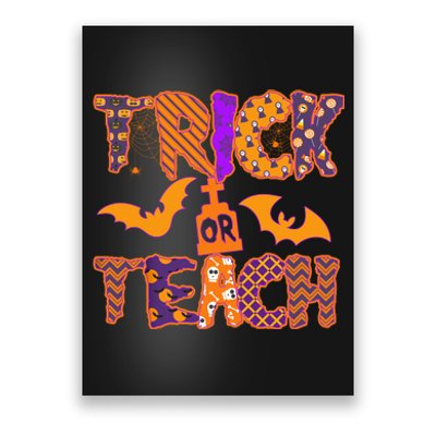 Cute Trick Or Treat Halloween Patterns Poster