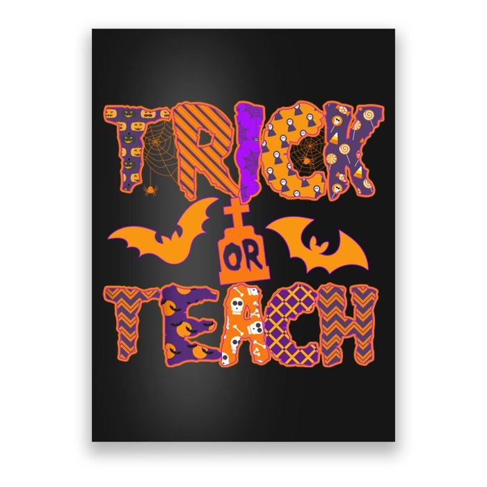 Cute Trick Or Treat Halloween Patterns Poster