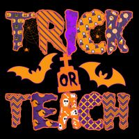 Cute Trick Or Treat Halloween Patterns Poster