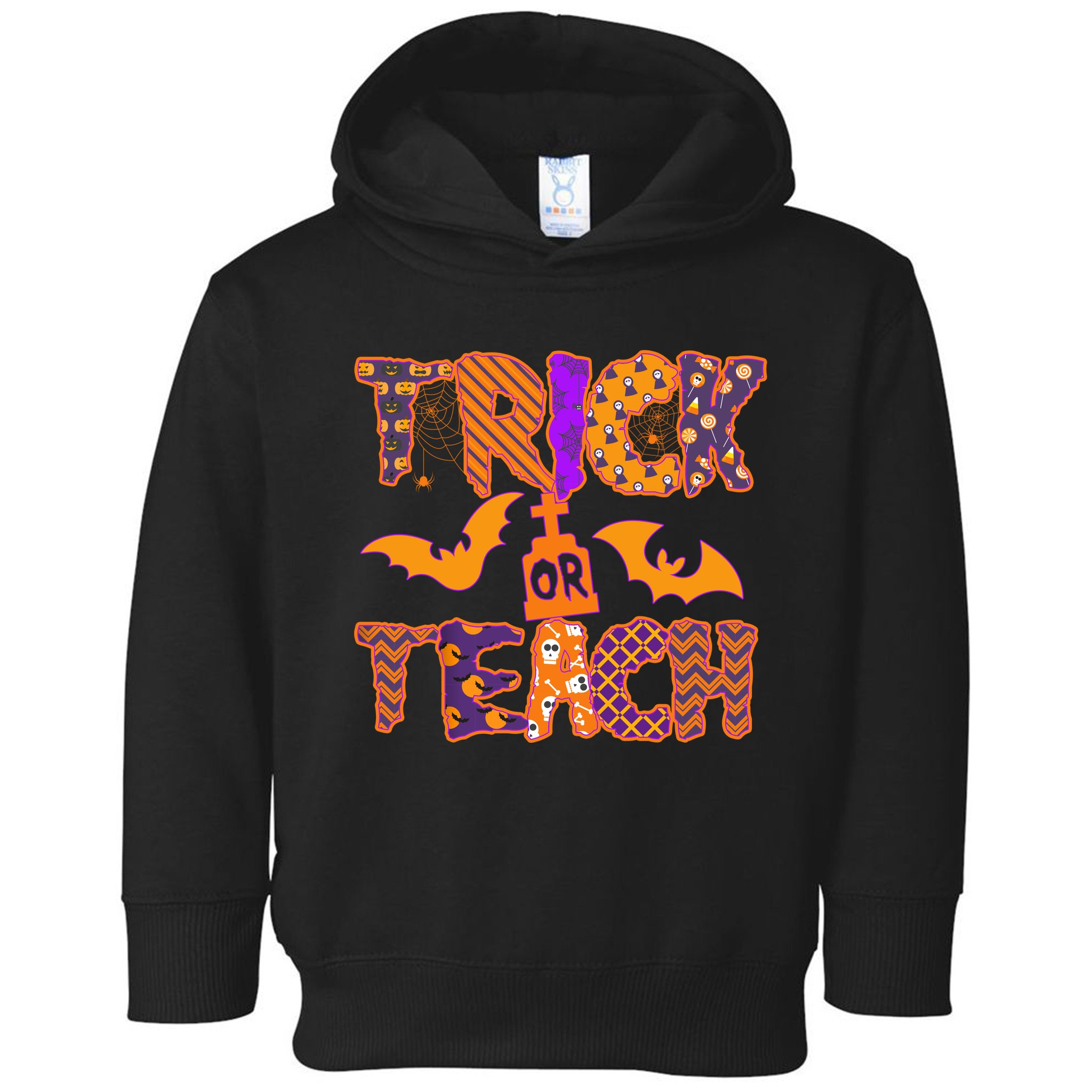 Cute Trick Or Treat Halloween Patterns Toddler Hoodie