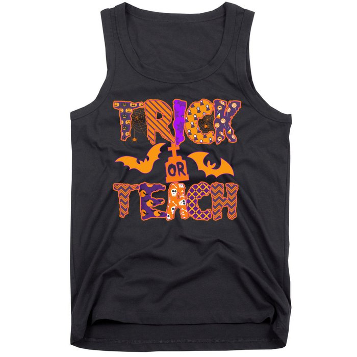 Cute Trick Or Treat Halloween Patterns Tank Top