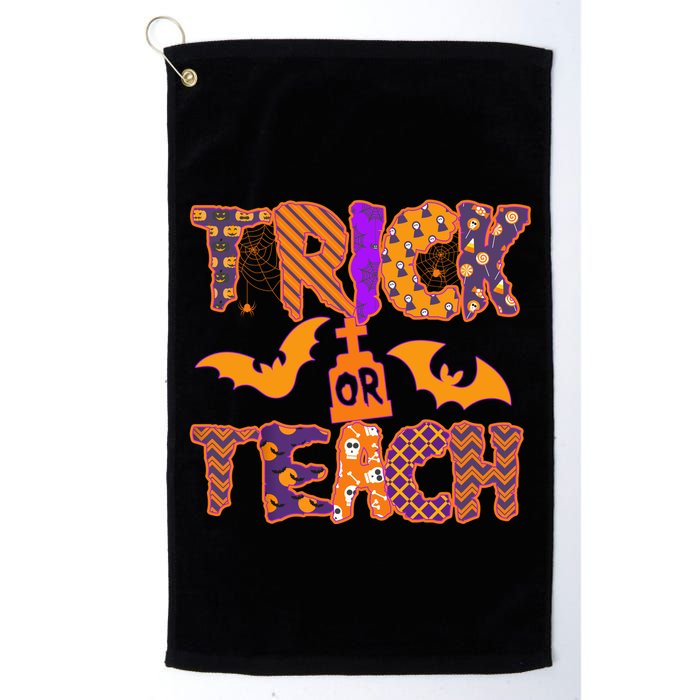 Cute Trick Or Treat Halloween Patterns Golf Towel
