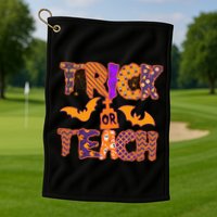 Cute Trick Or Treat Halloween Patterns Golf Towel
