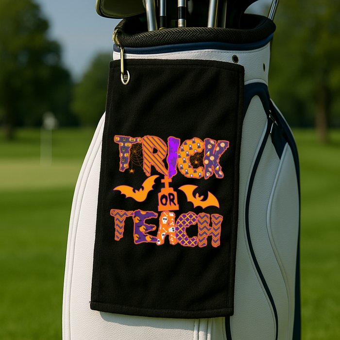 Cute Trick Or Treat Halloween Patterns Golf Towel