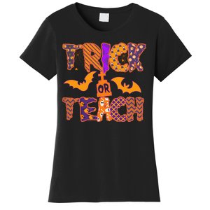 Cute Trick Or Treat Halloween Patterns Women's T-Shirt