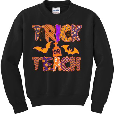 Cute Trick Or Treat Halloween Patterns Kids Sweatshirt