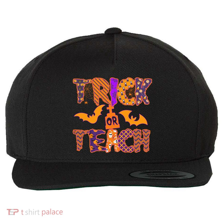Cute Trick Or Treat Halloween Patterns Wool Snapback Cap