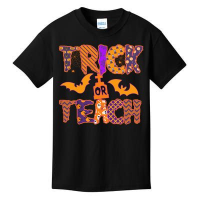 Cute Trick Or Treat Halloween Patterns Kids T-Shirt