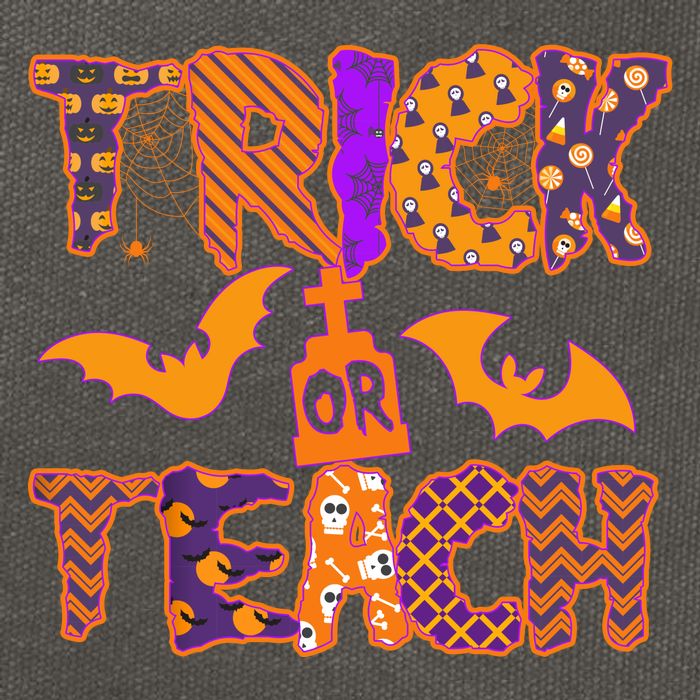 Cute Trick Or Treat Halloween Patterns Cotton Canvas Backpack