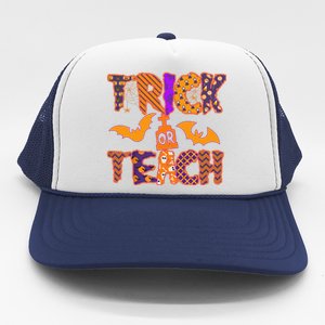 Cute Trick Or Treat Halloween Patterns Trucker Hat