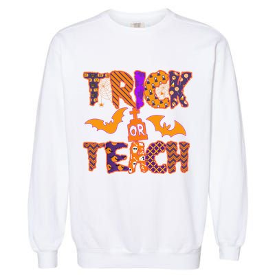 Cute Trick Or Treat Halloween Patterns Garment-Dyed Sweatshirt