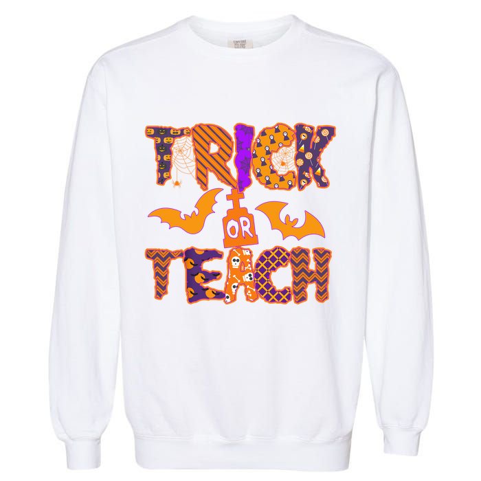 Cute Trick Or Treat Halloween Patterns Garment-Dyed Sweatshirt