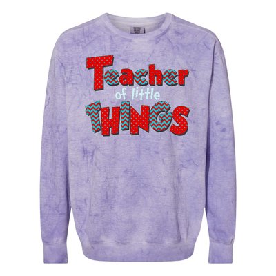 Cute Teacher Of Little Things Colorblast Crewneck Sweatshirt