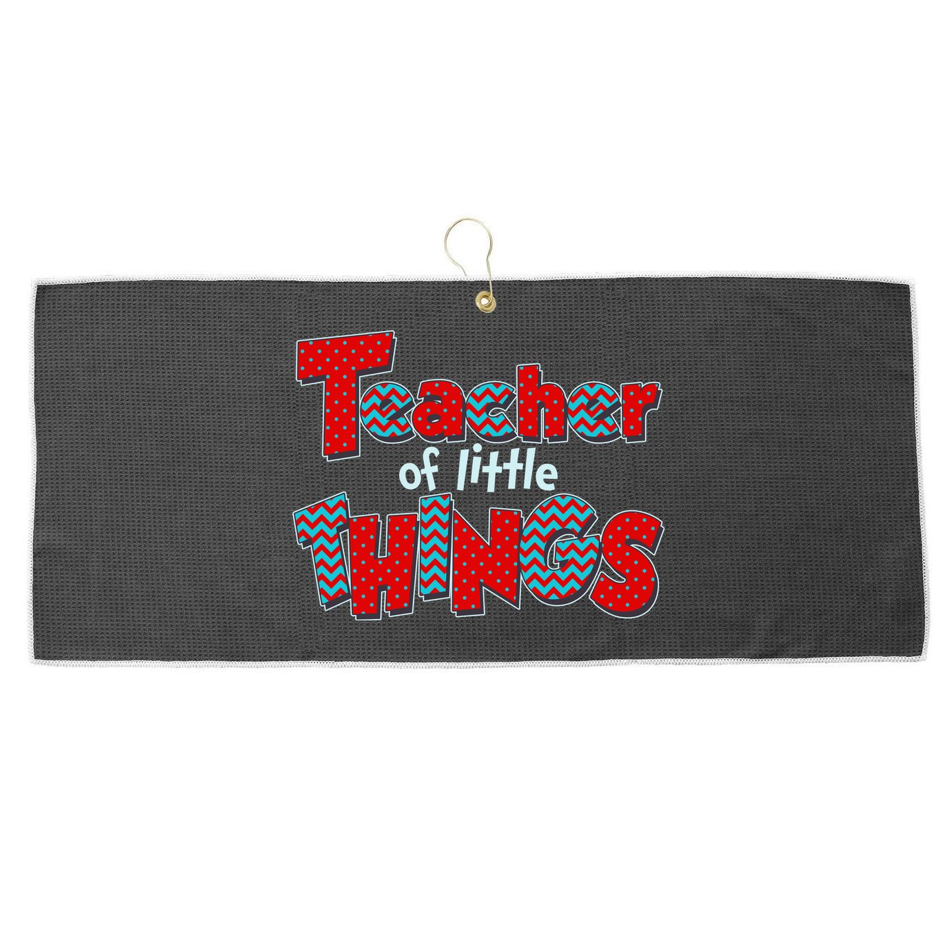 Cute Teacher Of Little Things Large Microfiber Waffle Golf Towel