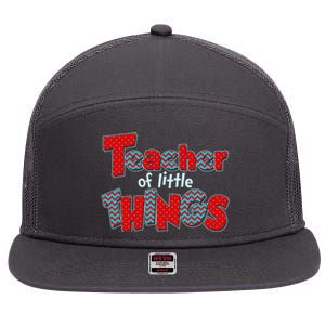 Cute Teacher Of Little Things 7 Panel Mesh Trucker Snapback Hat