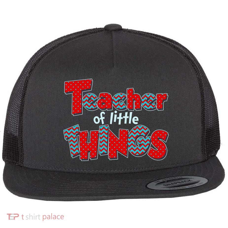 Cute Teacher Of Little Things Flatbill Hat