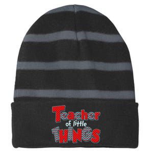 Cute Teacher Of Little Things Striped Beanie with Solid Band