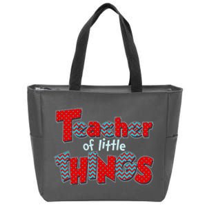 Cute Teacher Of Little Things Zip Tote Bag