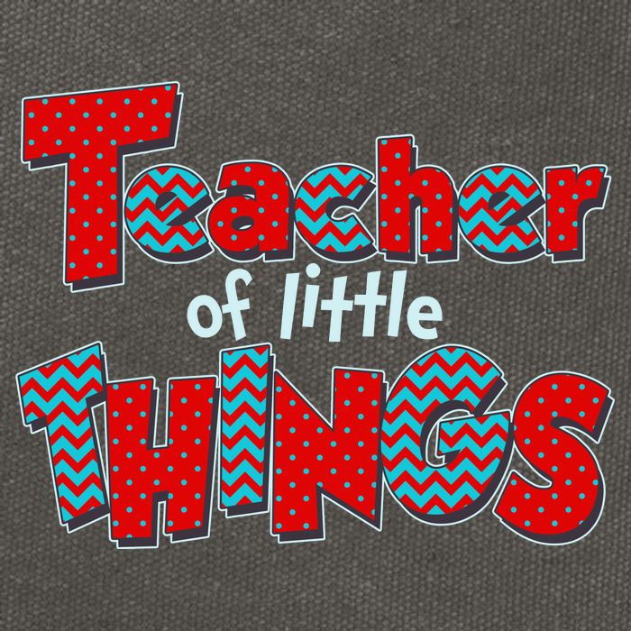Cute Teacher Of Little Things Cotton Canvas Backpack