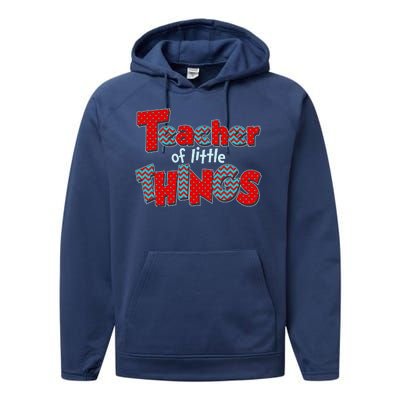 Cute Teacher Of Little Things Performance Fleece Hoodie