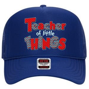 Cute Teacher Of Little Things High Crown Mesh Back Trucker Hat