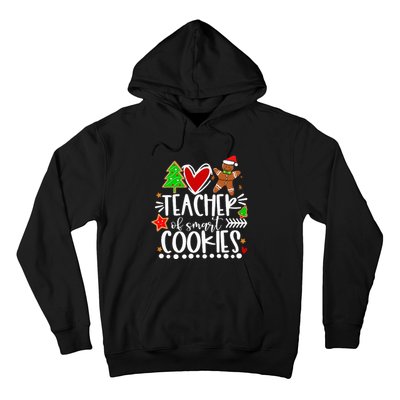 Christmas Teacher Of Smart Cookies Funny Cute Gingerbread  Hoodie