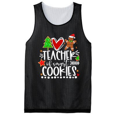 Christmas Teacher Of Smart Cookies Funny Cute Gingerbread  Mesh Reversible Basketball Jersey Tank