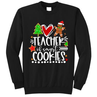 Christmas Teacher Of Smart Cookies Funny Cute Gingerbread  Tall Sweatshirt