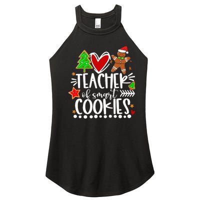 Christmas Teacher Of Smart Cookies Funny Cute Gingerbread  Women’s Perfect Tri Rocker Tank