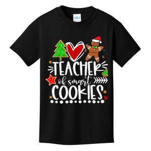 Christmas Teacher Of Smart Cookies Funny Cute Gingerbread  Kids T-Shirt