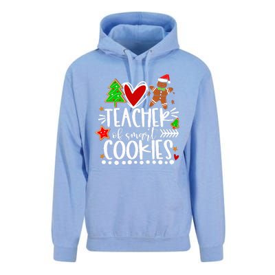 Christmas Teacher Of Smart Cookies Funny Cute Gingerbread  Unisex Surf Hoodie