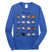 Cute Types Of Cat Lady Bir Bengal Nebelung Persian Gift Long Sleeve Shirt