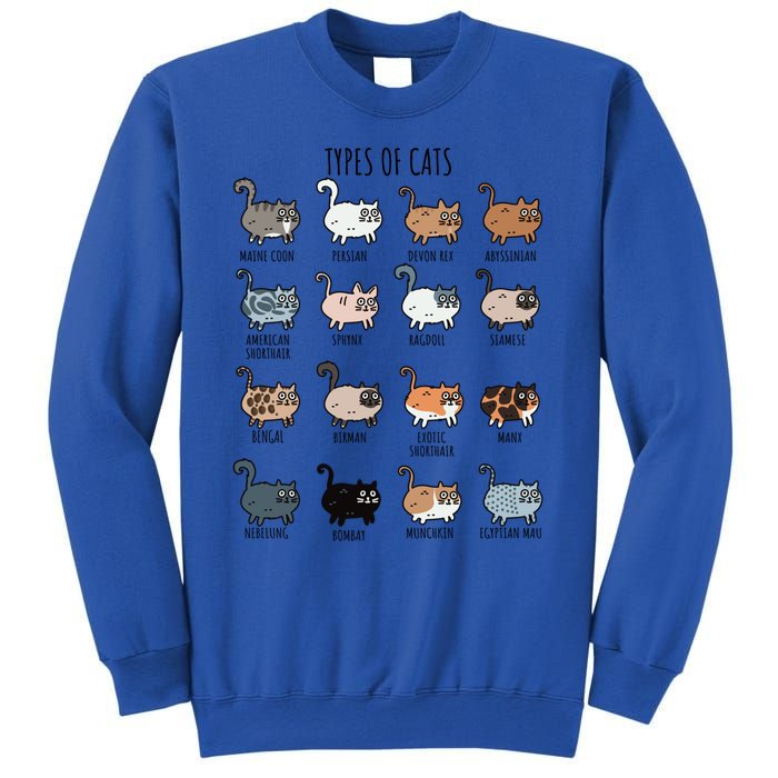 Cute Types Of Cat Lady Bir Bengal Nebelung Persian Gift Sweatshirt