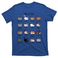 Cute Types Of Cat Lady Bir Bengal Nebelung Persian Gift T-Shirt