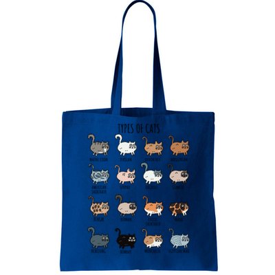 Cute Types Of Cat Lady Bir Bengal Nebelung Persian Gift Tote Bag