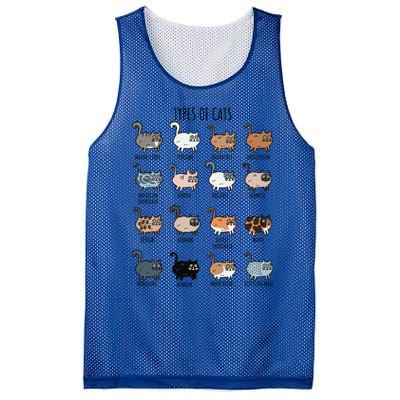 Cute Types Of Cat Lady Bir Bengal Nebelung Persian Gift Mesh Reversible Basketball Jersey Tank