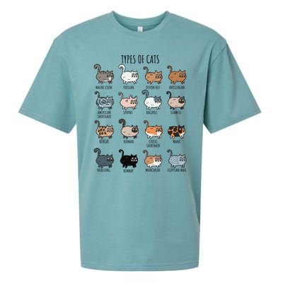 Cute Types Of Cat Lady Bir Bengal Nebelung Persian Gift Sueded Cloud Jersey T-Shirt