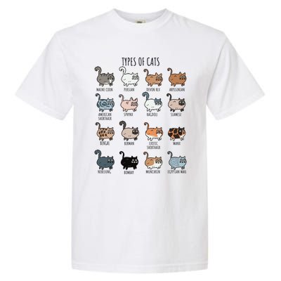 Cute Types Of Cat Lady Bir Bengal Nebelung Persian Gift Garment-Dyed Heavyweight T-Shirt