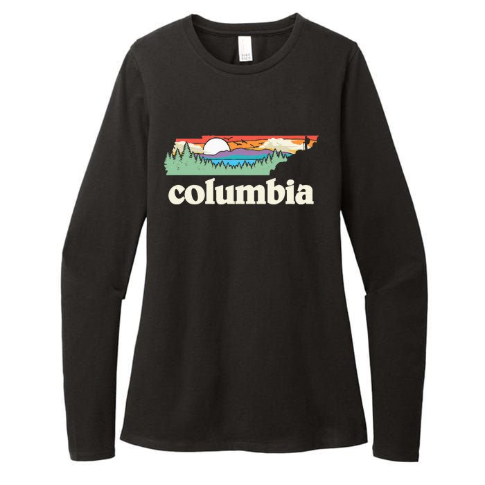 Columbia Tennessee Outdoors Retro Nature Womens CVC Long Sleeve Shirt