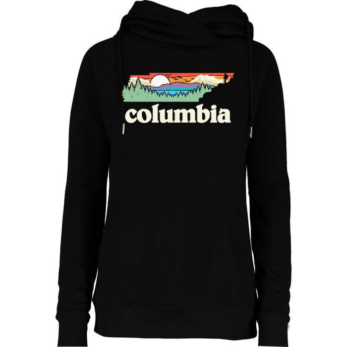 Columbia Tennessee Outdoors Retro Nature Womens Funnel Neck Pullover Hood