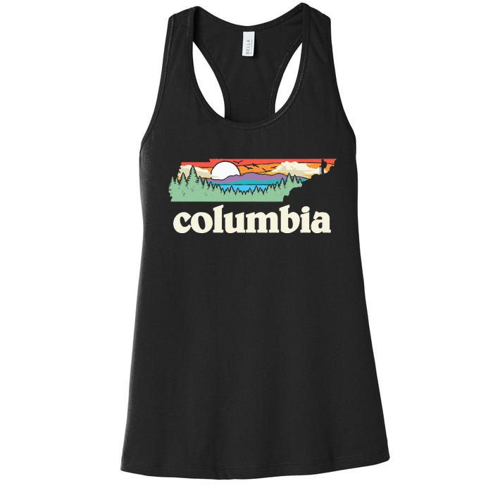 Columbia Tennessee Outdoors Retro Nature Women's Racerback Tank