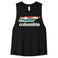 Columbia Tennessee Outdoors Retro Nature Women's Racerback Cropped Tank