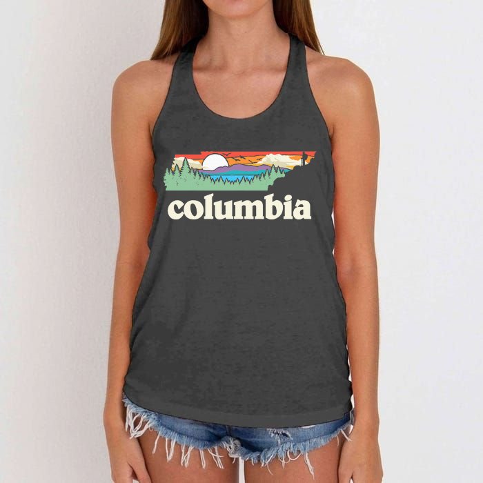 Columbia Tennessee Outdoors Retro Nature Women's Knotted Racerback Tank