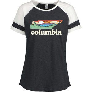 Columbia Tennessee Outdoors Retro Nature Enza Ladies Jersey Colorblock Tee