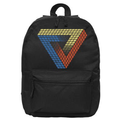 Cube Triangle Optical Illusion For Women 16 in Basic Backpack